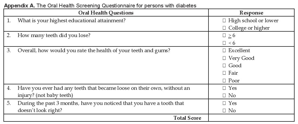 Oral Health Screening 104